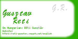 gusztav reti business card