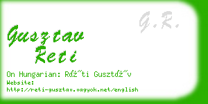 gusztav reti business card